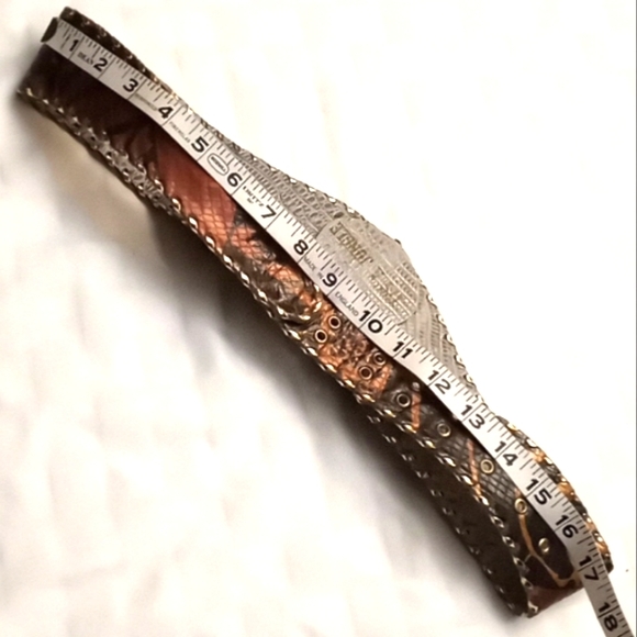 c '90s It's a Jungle Hand-Made Embellished Leather Belt VINTAGE - Picture 12 of 16